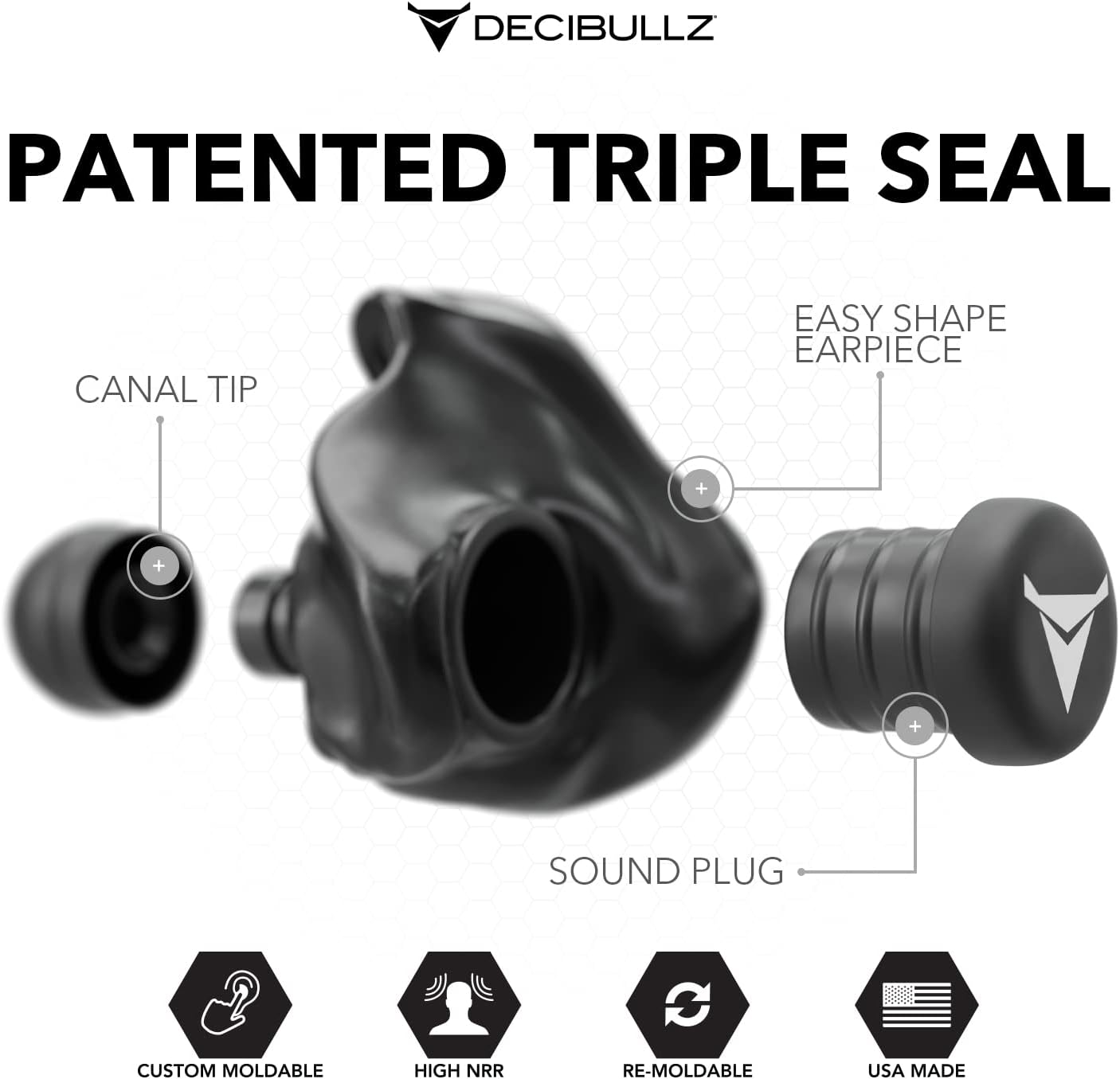 Decibullz Custom Molded Earplugs 31dB NRR - Image 3