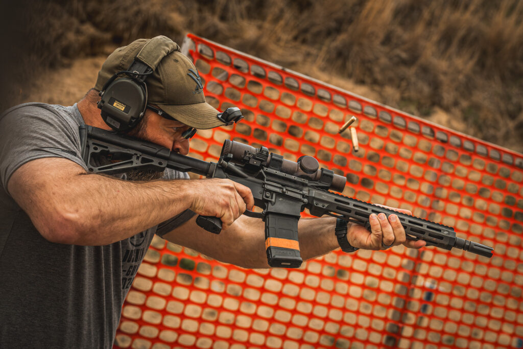 Vortex riflescope on a 3-Gun competition rifle