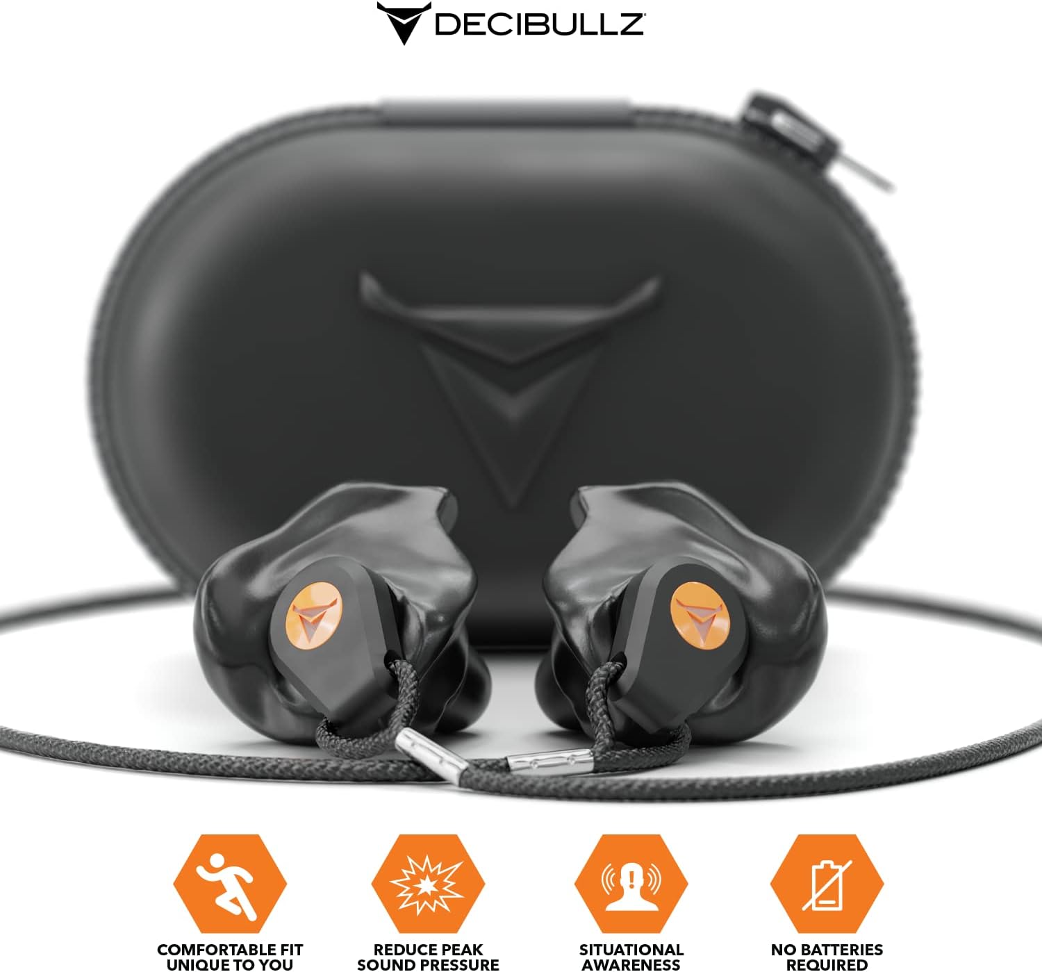 Decibullz Custom Molded Percussive Shooting Filter Earplugs - Image 2