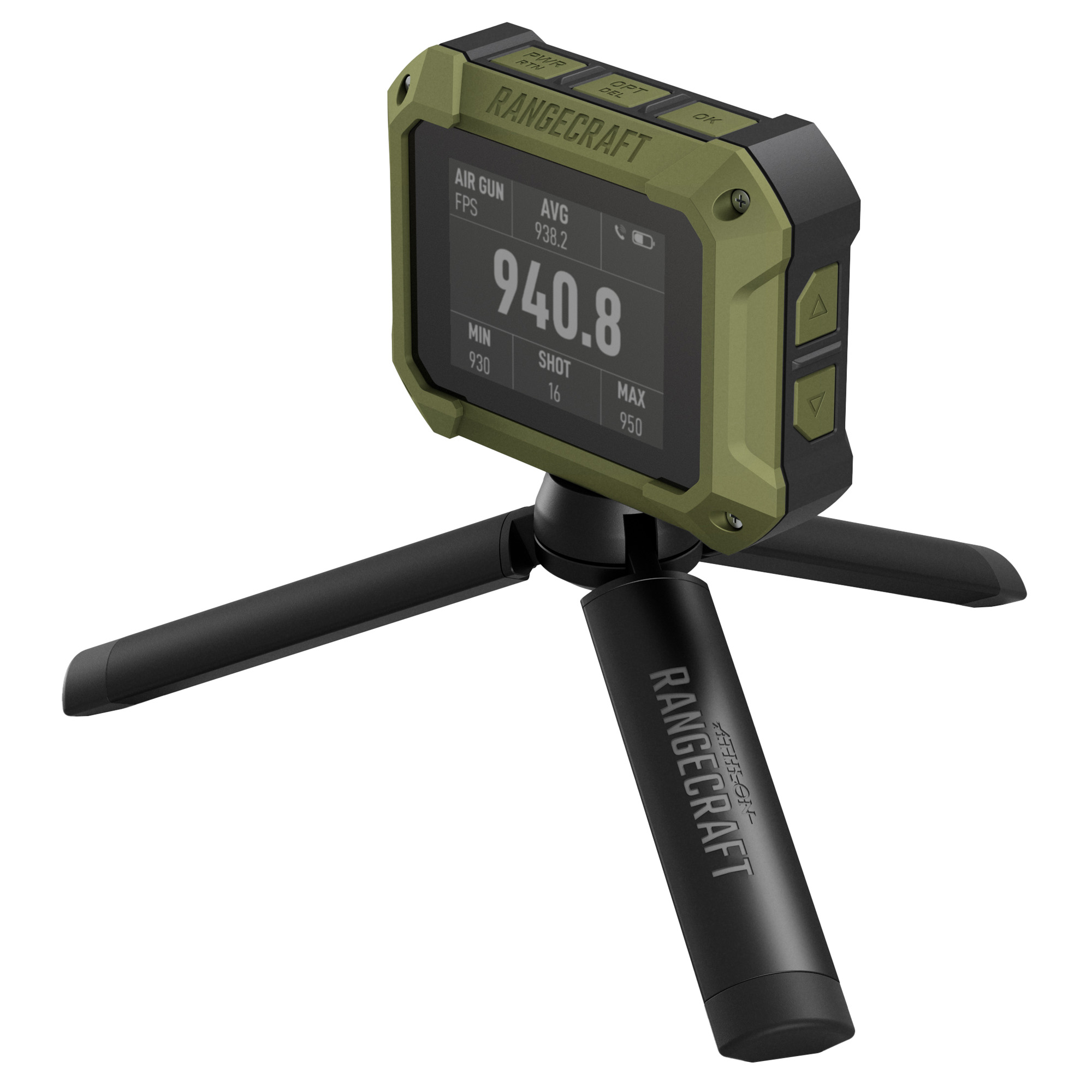 Athlon Rangecraft Velocity Pro Doppler radar chronograph with LCD screen and tripod