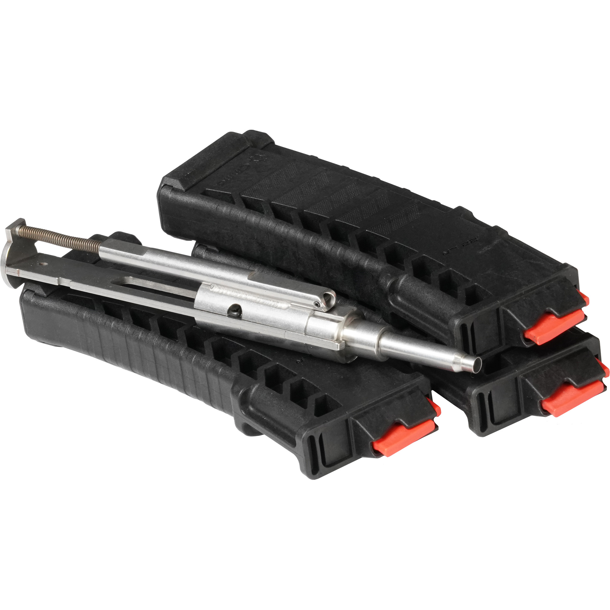CMMG Bravo 22LR AR-15 conversion kit stainless steel bolt with three 25-round magazines