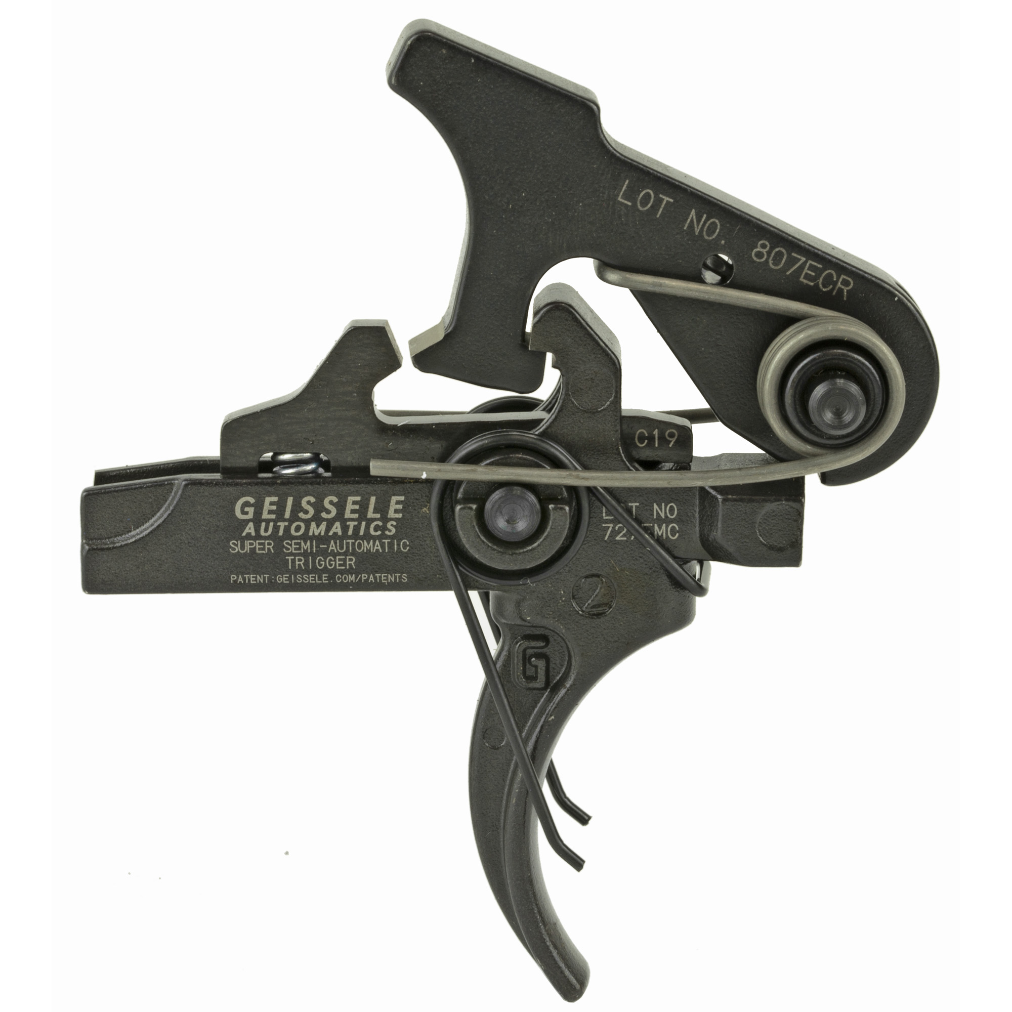Geissele SSA two-stage AR-15 trigger with M4 curved bow, 4.5 lb pull