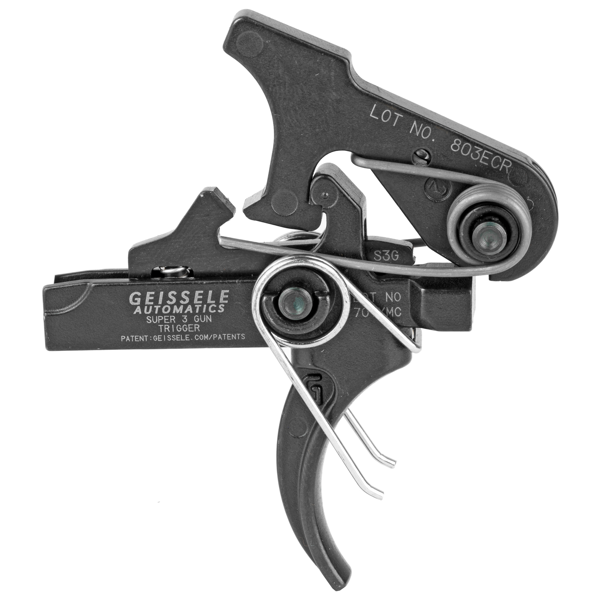 Geissele S3G hybrid AR-15 3-Gun competition trigger, M4 curved bow