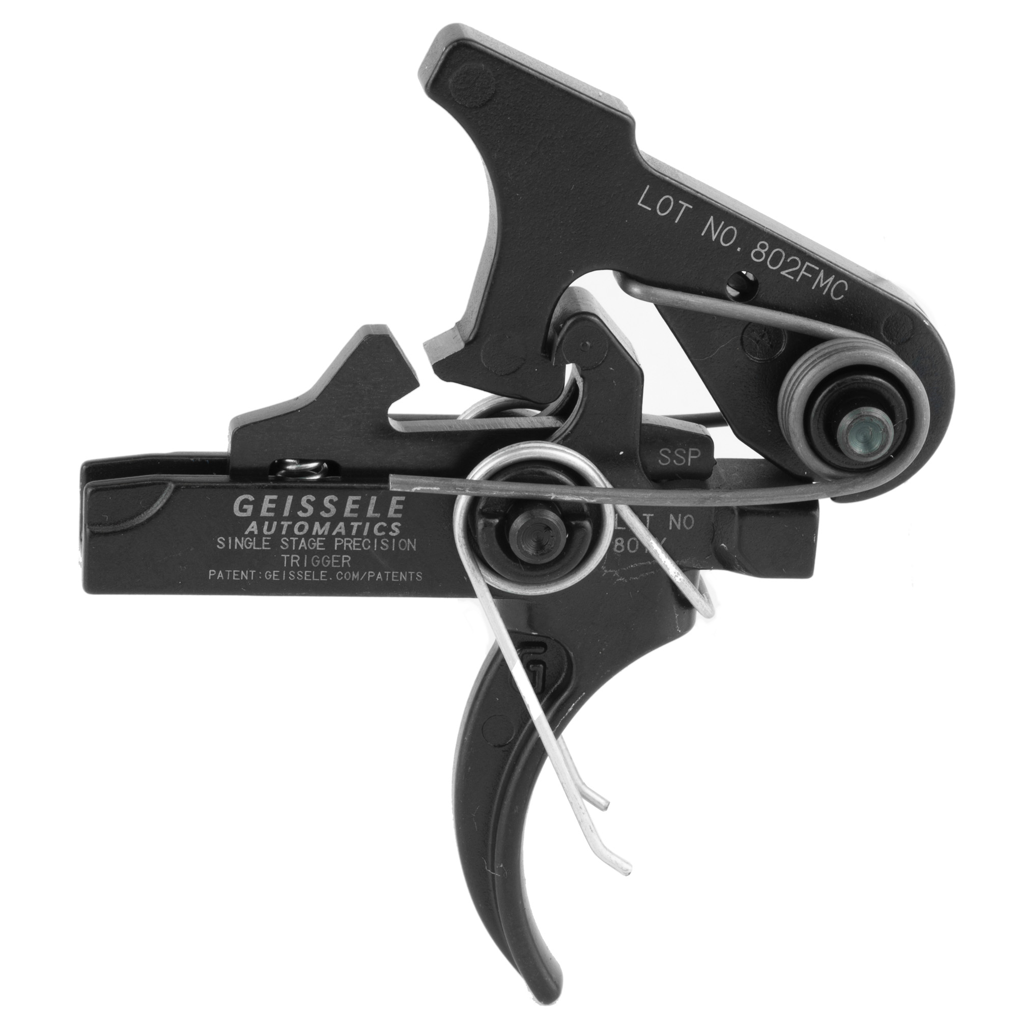 Geissele SSP single-stage AR-15 trigger with M4 curved bow, 3 to 3.75 lb pull