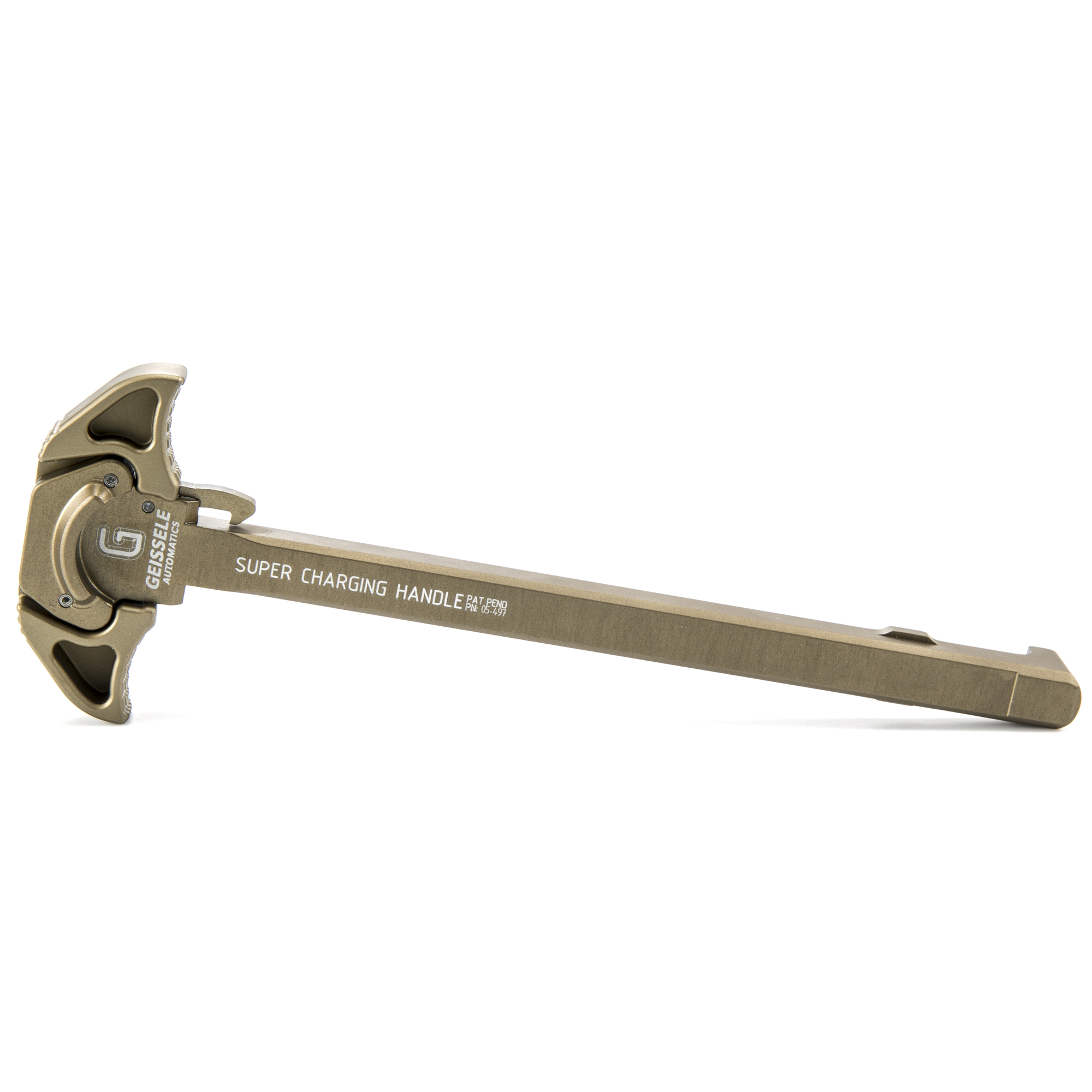 Geissele Airborne Charging Handle 5.56 in Desert Dirt Color, low-profile ambidextrous AR-15 charging handle