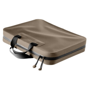 Magpul DAKA Double Pistol Case in flat dark earth, welded polymer-fabric two-pistol range case