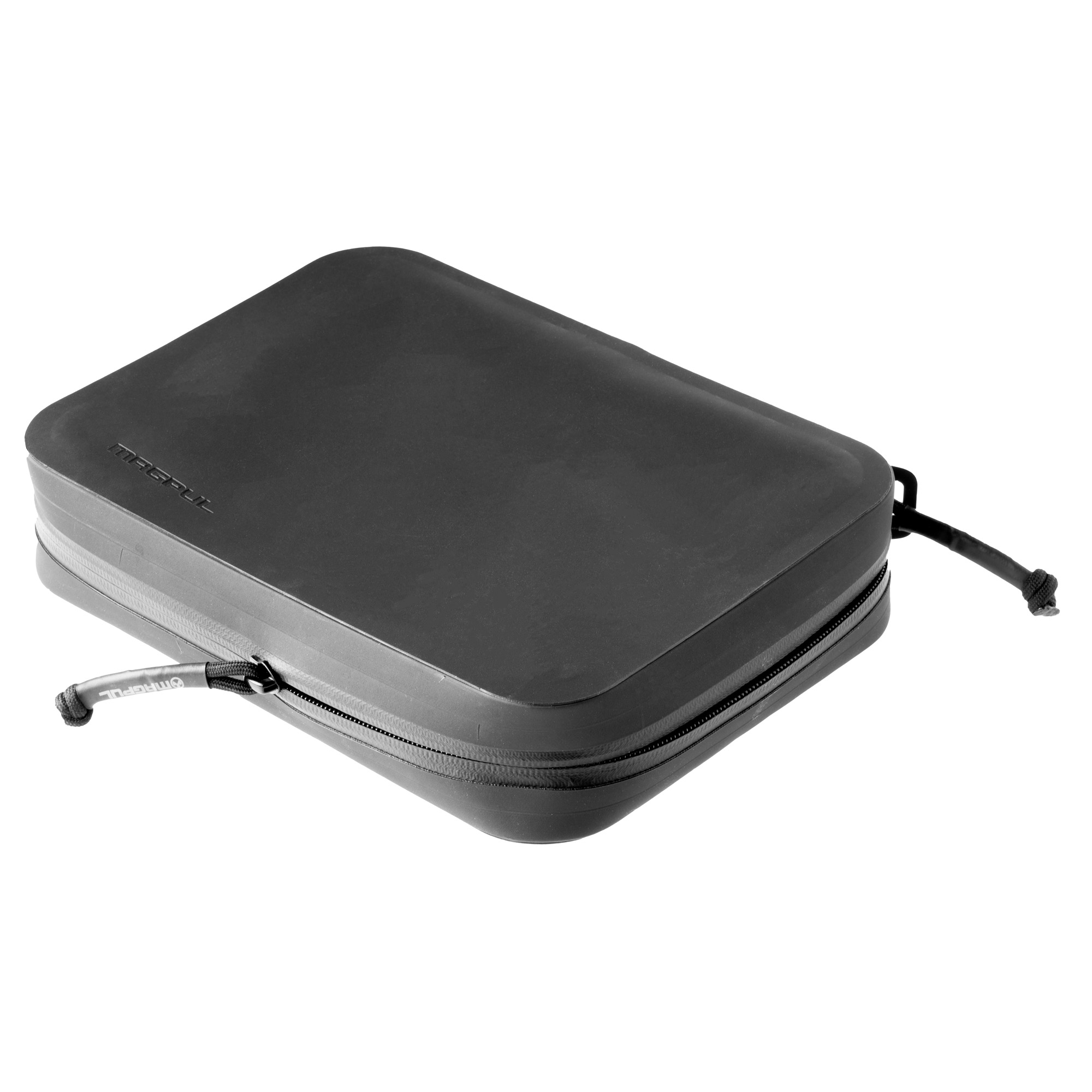 Magpul DAKA Utility Organizer Large in black, semi-rigid welded admin pouch open showing pockets