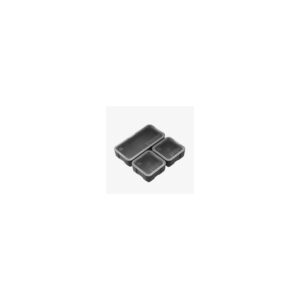 Magpul DAKA Bins set in black, one 2x4 and two 2x2 polymer bins with lids for the DAKA GRID Organizer
