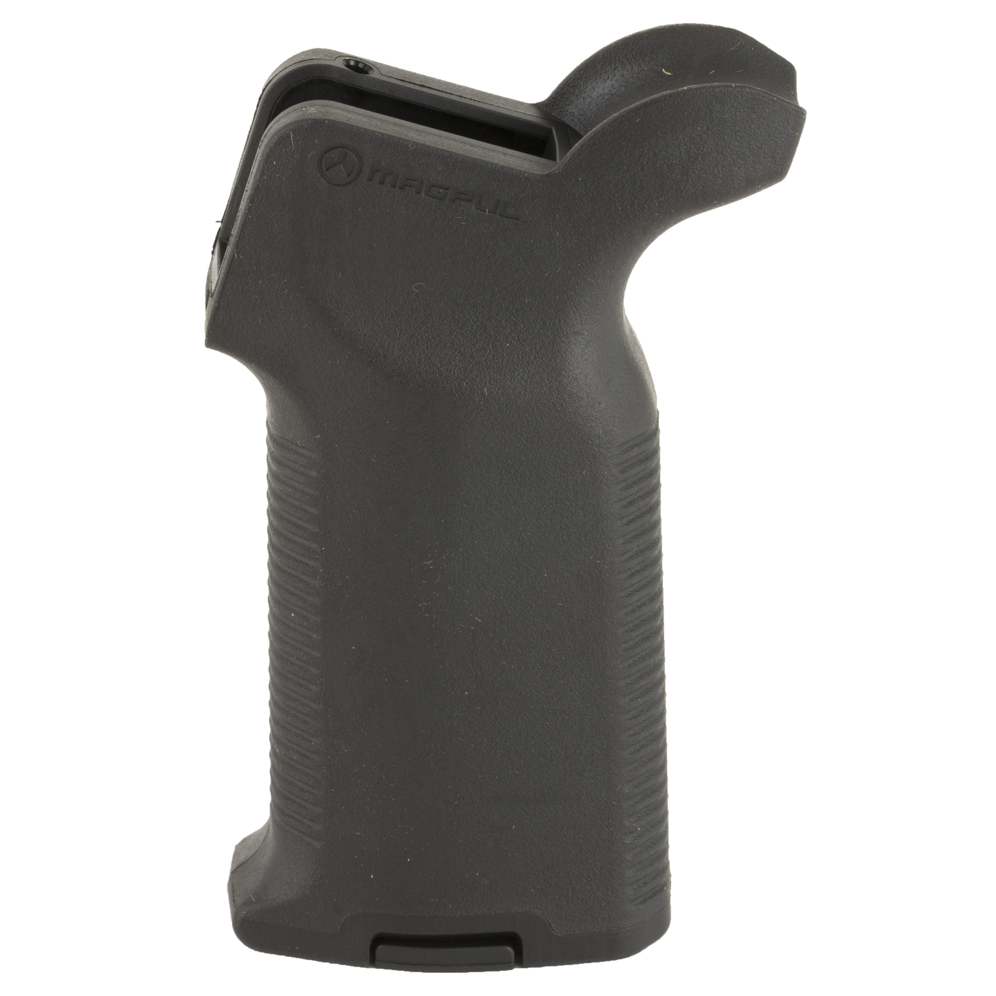 Magpul MOE-K2+ AR15 pistol grip in black with rubber overmold and 17 degree grip angle
