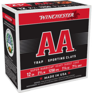 Winchester AA Super Handicap 12 gauge 2-3/4 inch 1-1/8 ounce 7.5 shot target shotshells, 25 round box